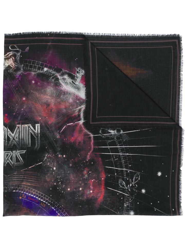 Balmain Astrological Print Scarf - Black