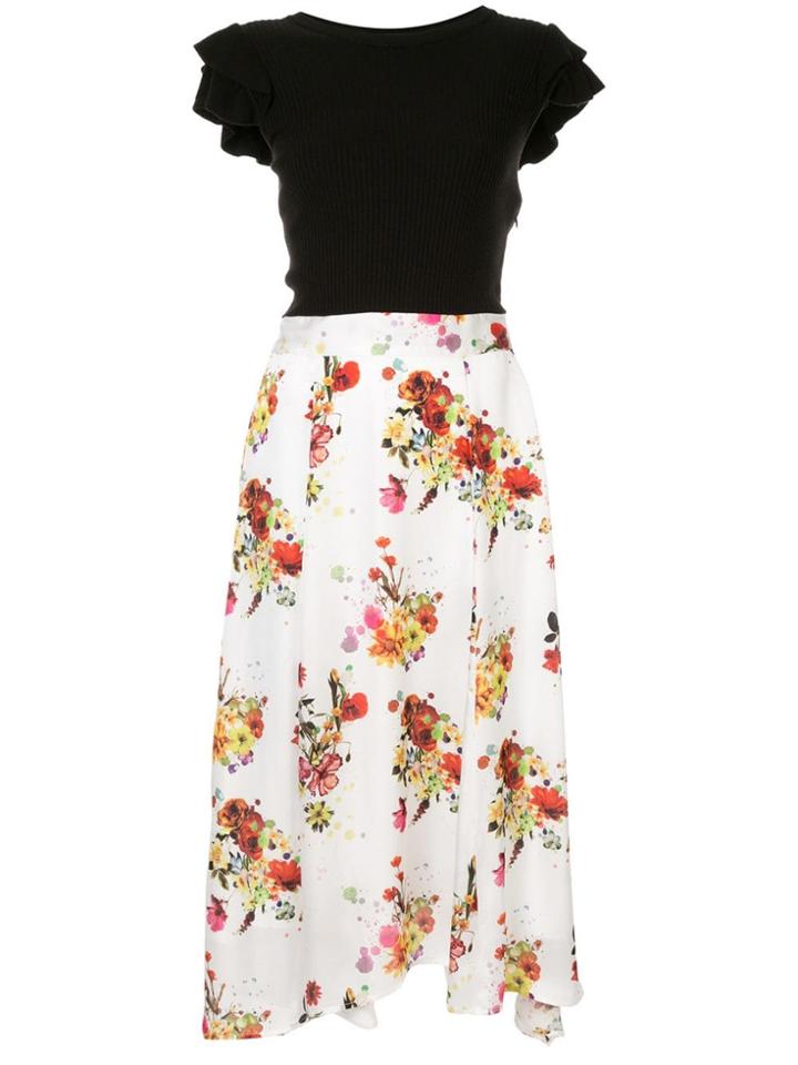 Loveless Contrast Print Dress - Black