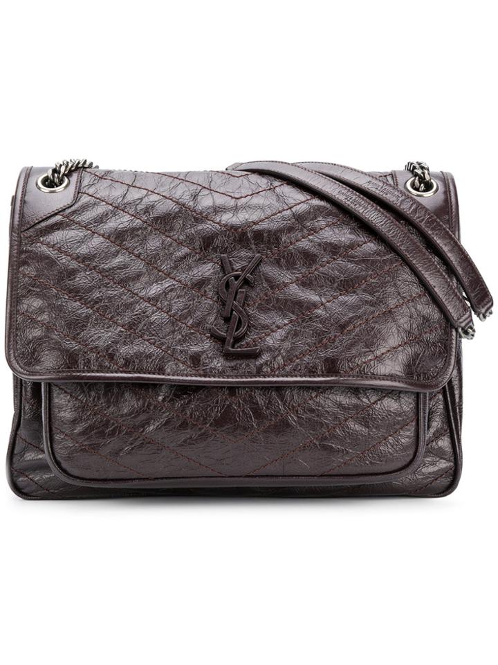 Saint Laurent Monogrammed West Hollywood Bag - Brown