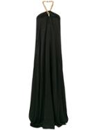 Mm6 Maison Margiela Chain Halterneck Long Dress - Black