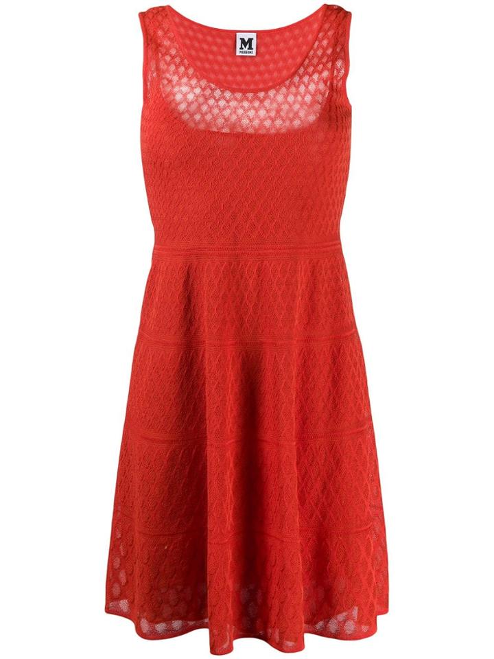 M Missoni Knitted Mid Dress - Red