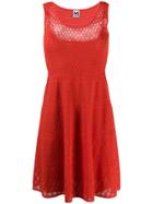 M Missoni Knitted Mid Dress - Red