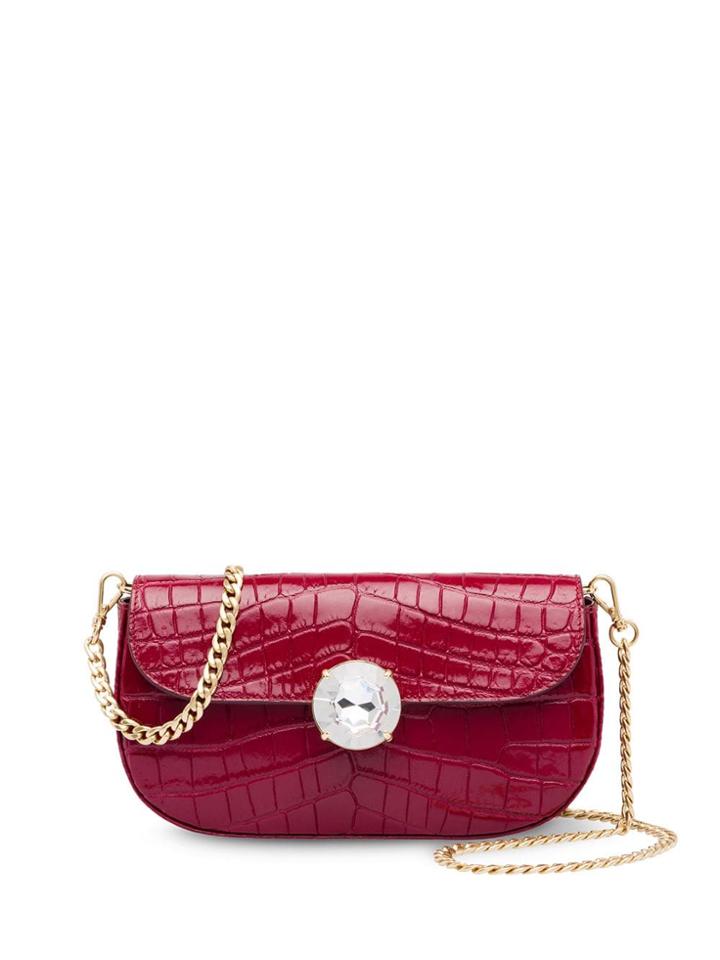 Miu Miu Crocodile Effect Mini Bag - Red