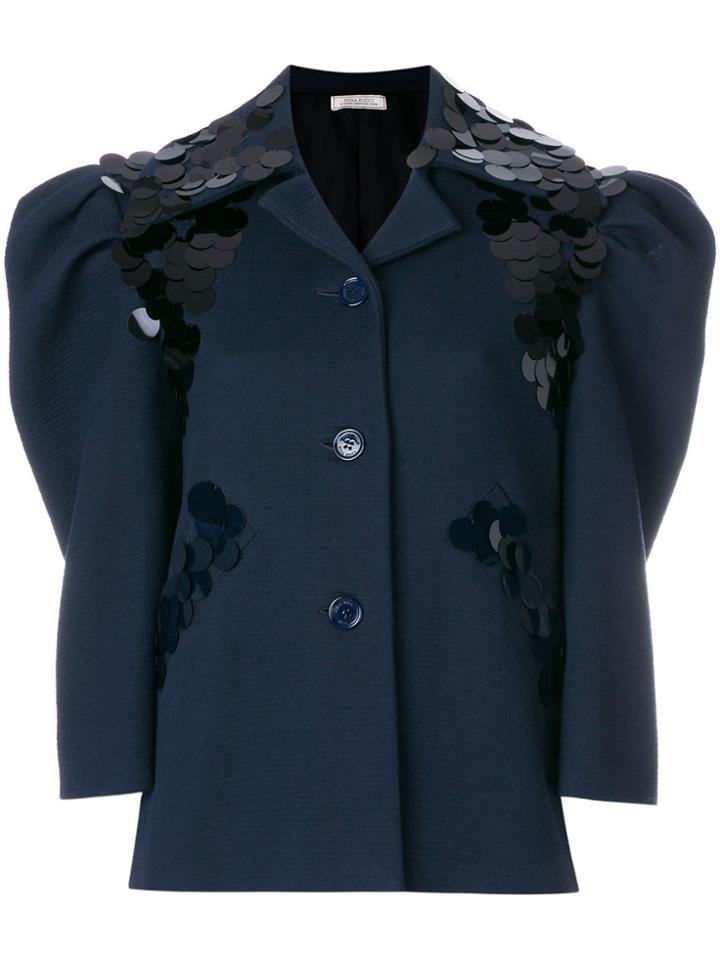 Nina Ricci Paillette-embellished Jacket - Blue