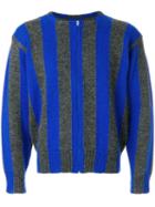 Comme Des Garçons Pre-owned 2000 Striped Cardigan - Blue