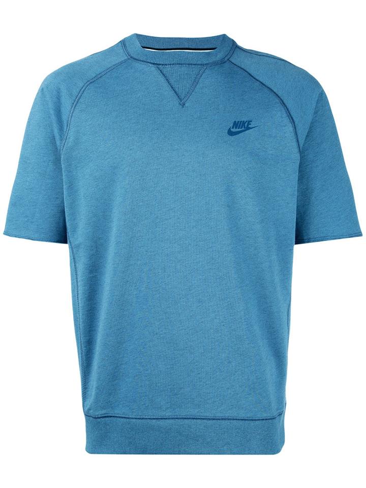 Nike - Short Sleeve Sweatshirt - Men - Cotton - S, Blue, Cotton