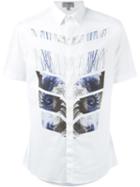 Les Hommes Urban Nature Print Shirt, Men's, Size: 50, White, Cotton/spandex/elastane