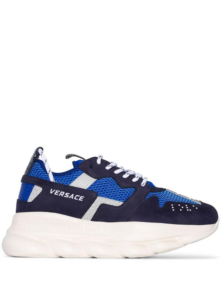 Versace Chain Reaction Chunky Sneakers - Blue
