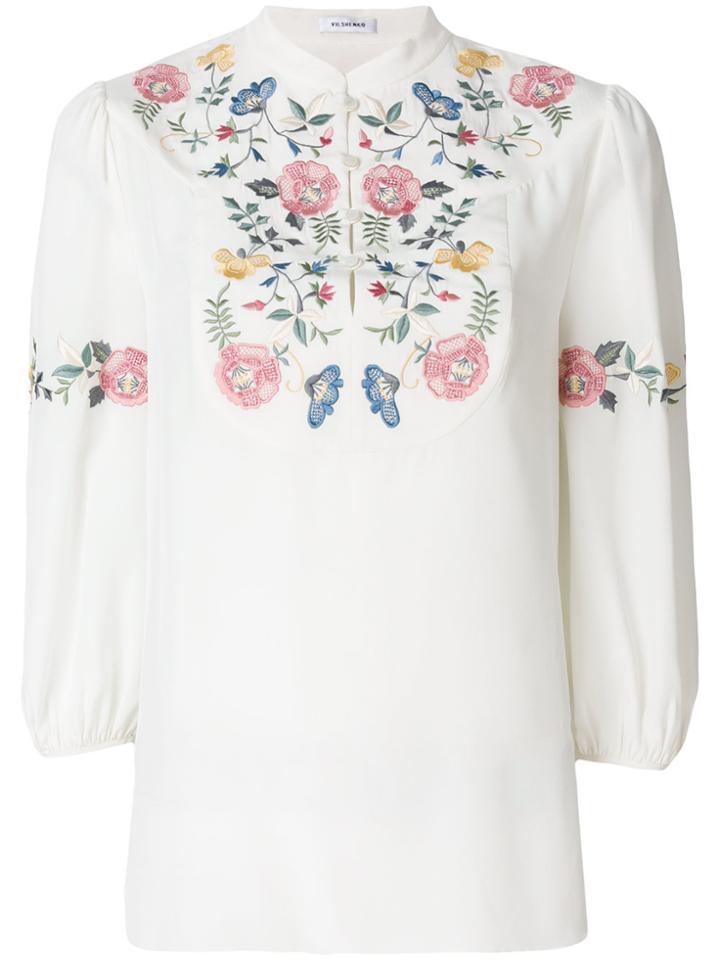 Vilshenko Embroidered Top - White