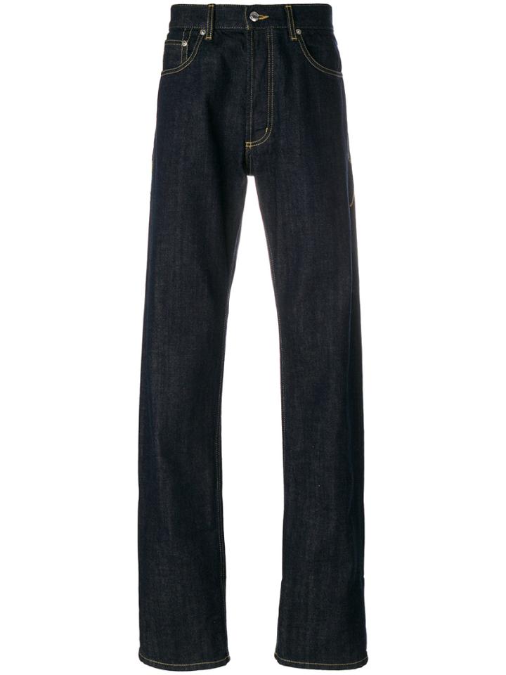 Alexander Mcqueen Long Straight Leg Jeans - Blue