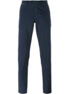 Eleventy Slim Chino Trousers, Men's, Size: 31, Blue, Cotton/spandex/elastane