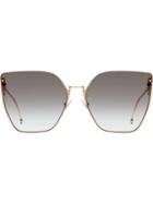 Fendi Eyewear Large Cat Eye Sunglasses - Green