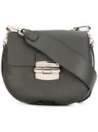 Furla - Small Saddle Bag - Women - Leather - One Size, Grey, Leather