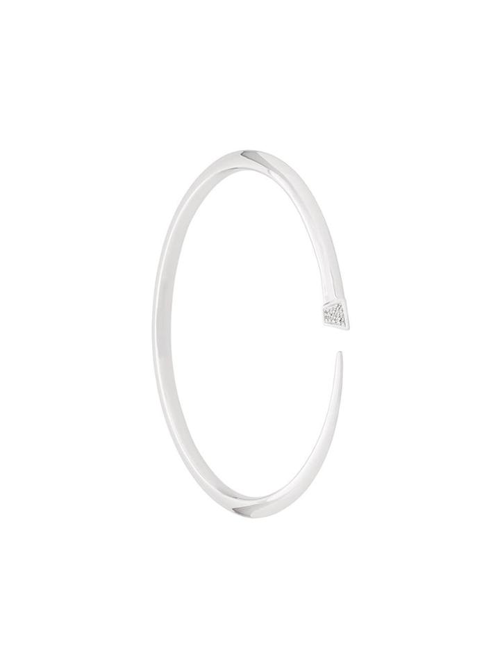 Shaun Leane Slim Diamond Tusk Bangle - Silver