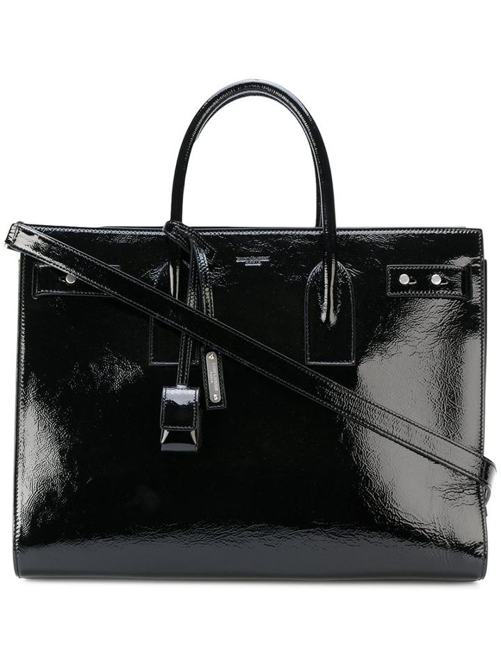 Saint Laurent - Patent Leather Tote Bag - Women - Patent Leather - One Size, Black, Patent Leather