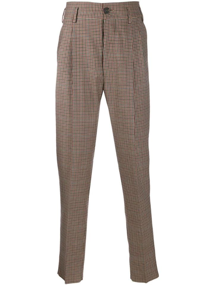 Vivienne Westwood Houndstooth Check Trousers - Red