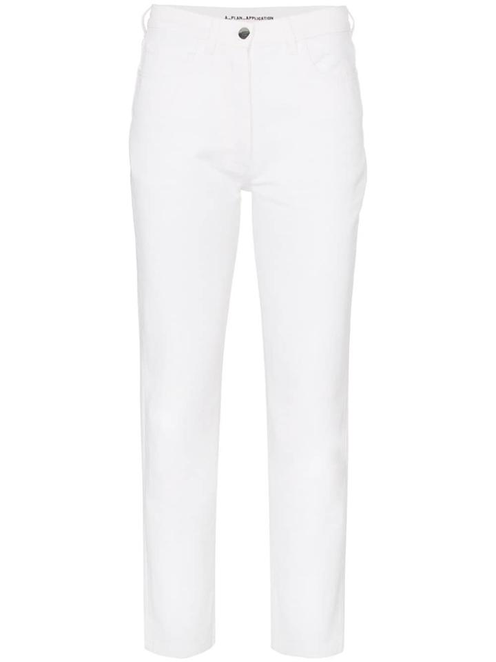 A Plan Application Cropped Straight-leg Jeans - White