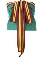 Jean Paul Gaultier Vintage Strapless Ribbon Top - Green