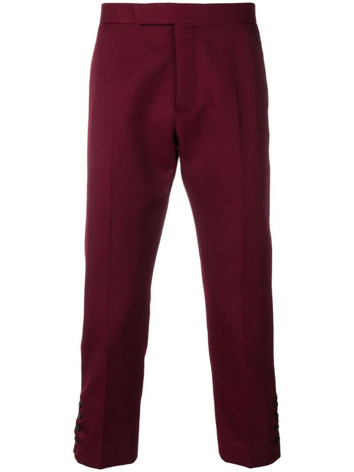 Thom Browne Slim-fit Mid-rise Trouser - Red
