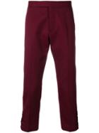 Thom Browne Slim-fit Mid-rise Trouser - Red