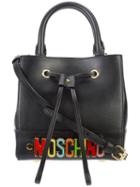 Moschino - Logo Shoulder Bag - Women - Leather - One Size, Black, Leather