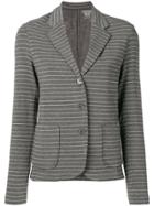 Majestic Filatures Striped Single Breasted Blazer - Grey