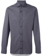 Z Zegna - Geometric Pattern Shirt - Men - Cotton - 42, Blue, Cotton