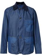 Kent & Curwen Buttoned Jacket, Men's, Size: Large, Blue, Cotton