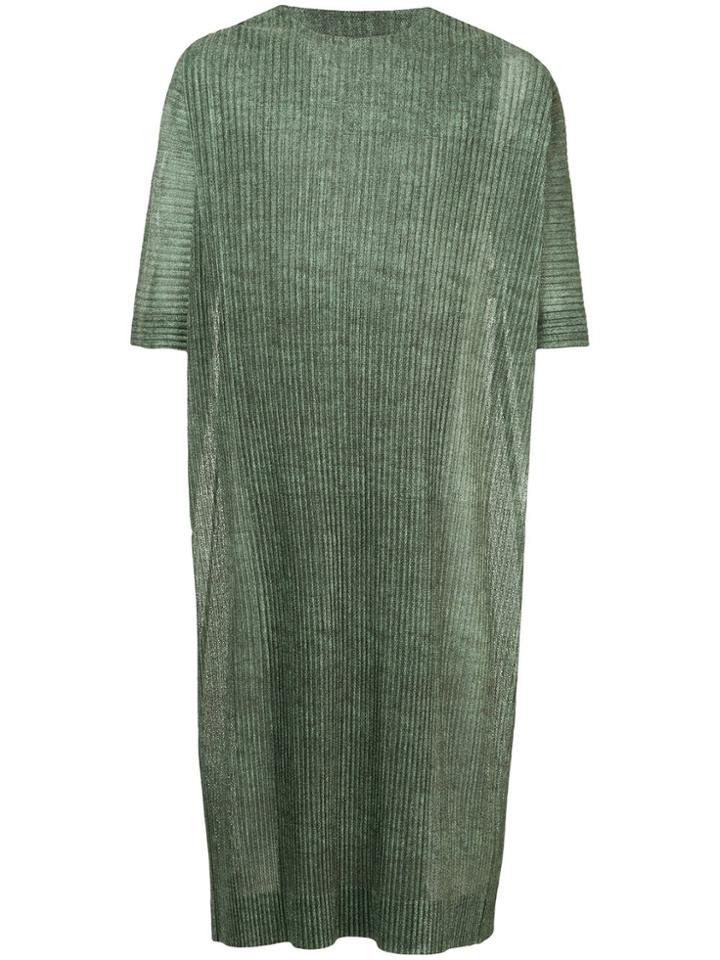 Homme Plissé Issey Miyake Ribbed Top - Green