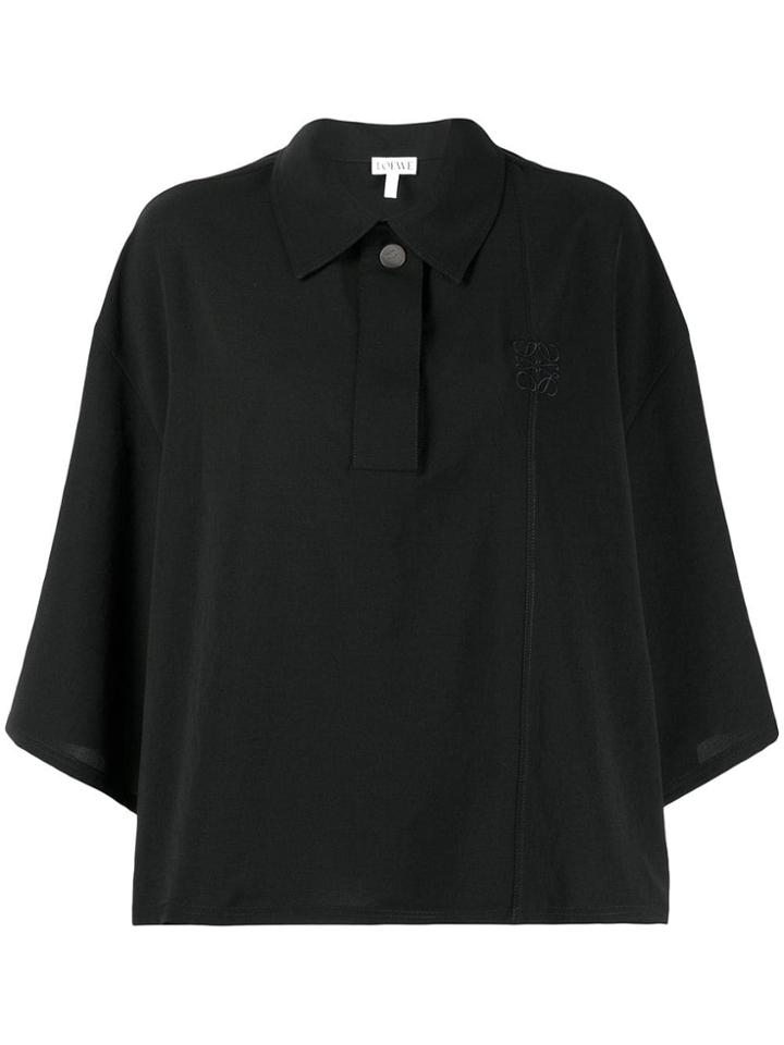 Loewe Boxy Polo Shirt - Black