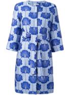 P.a.r.o.s.h. Floral Jacquard Coat - Blue