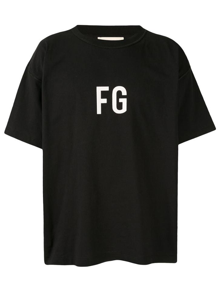 Fear Of God Loose-fit Printed Logo T-shirt - Black