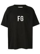 Fear Of God Loose-fit Printed Logo T-shirt - Black