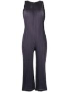 Pleats Please Issey Miyake Pleated Sleeveless Jumpsuit - Blue