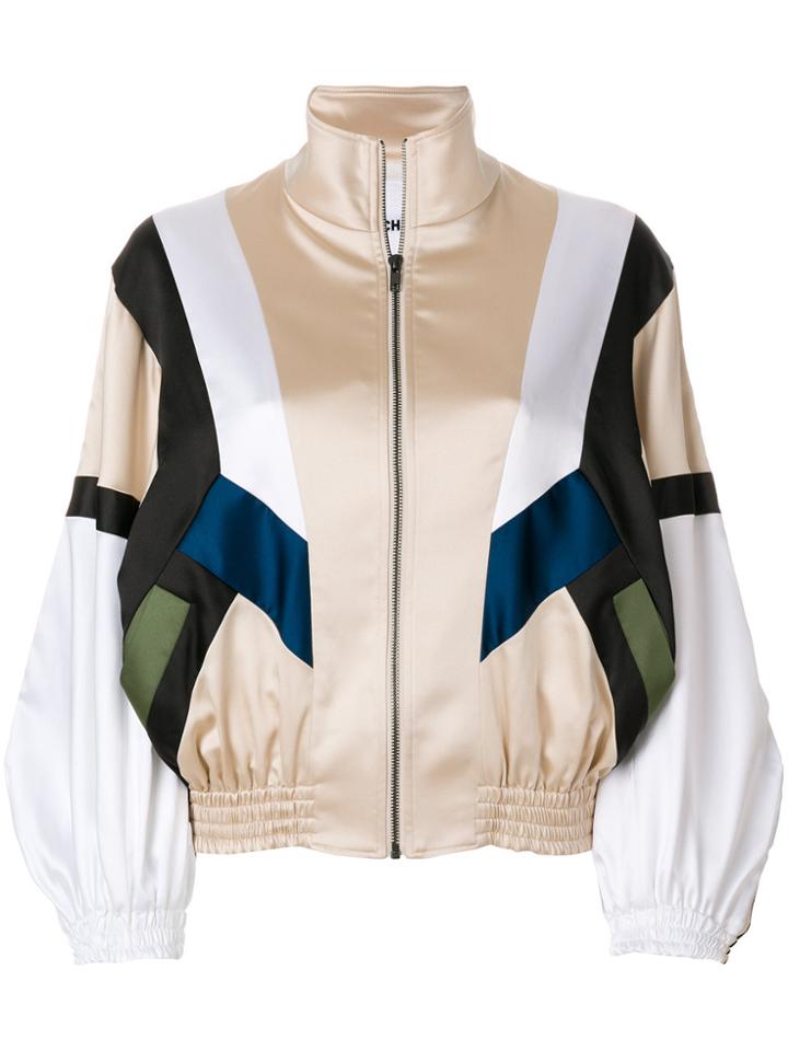 Koché Colour Block Bomber Jacket - Nude & Neutrals