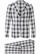 Manuel Ritz Checked Suit - Blue