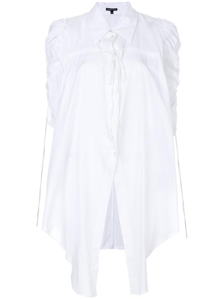 Ann Demeulemeester Ruffle Sleeved Shirt - White