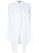 Ann Demeulemeester Ruffle Sleeved Shirt - White
