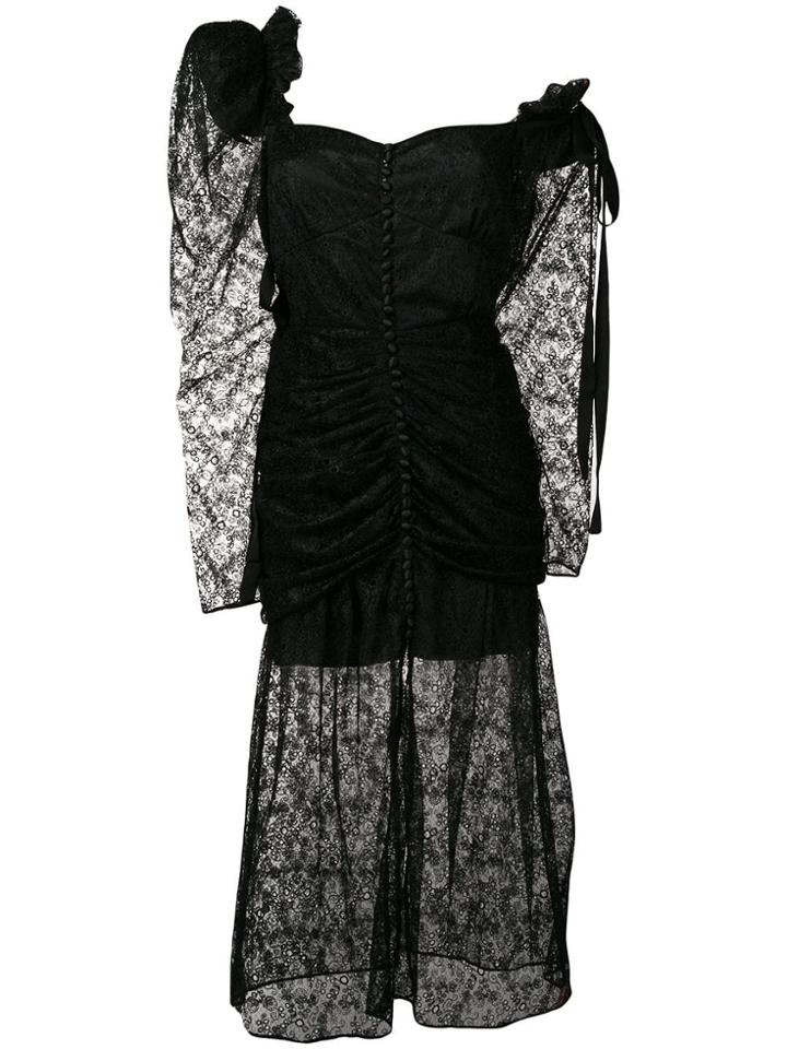 Magda Butrym Lace Midi Dress - Black