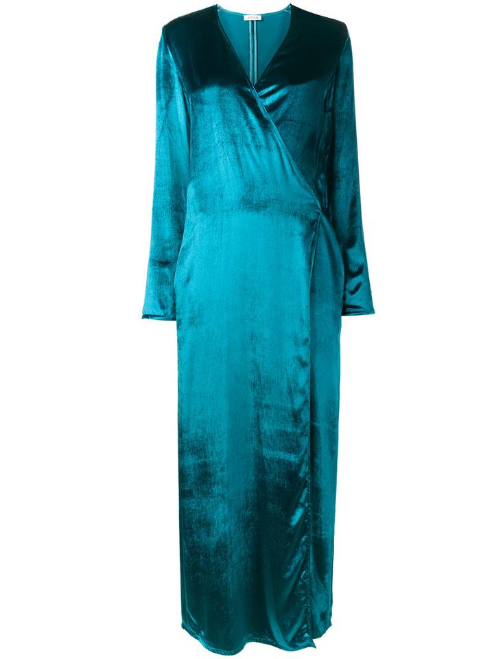 Attico - Raquel Velvet Dress - Women - Silk/viscose - 1, Women's, Blue, Silk/viscose