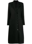Aalto Buttoned Mid-length Coat - Black