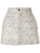 Georgia Alice Snake Print Mini Skirt - White