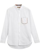 Burberry Check Detail Shirt - White