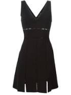 Proenza Schouler Flared Slit Detail Dress, Women's, Size: M, Black, Rayon/polyester/nylon/spandex/elastane