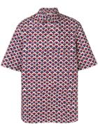 Valentino Scalloped Logo Print Shirt - Blue