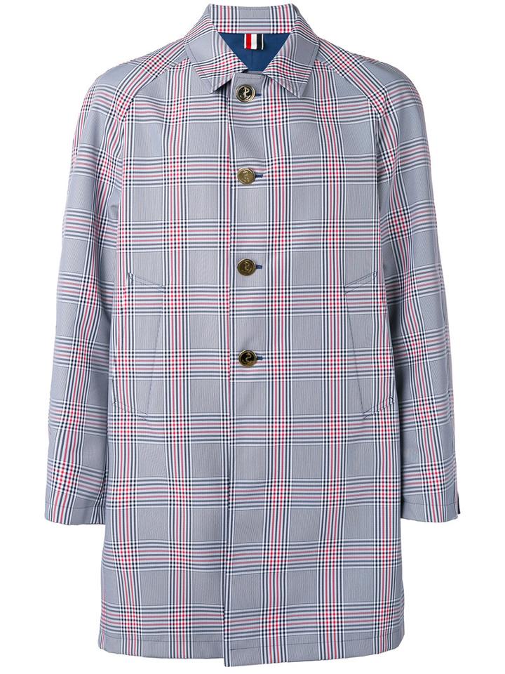 Checked Coat - Men - Cotton - 2, White, Cotton, Thom Browne