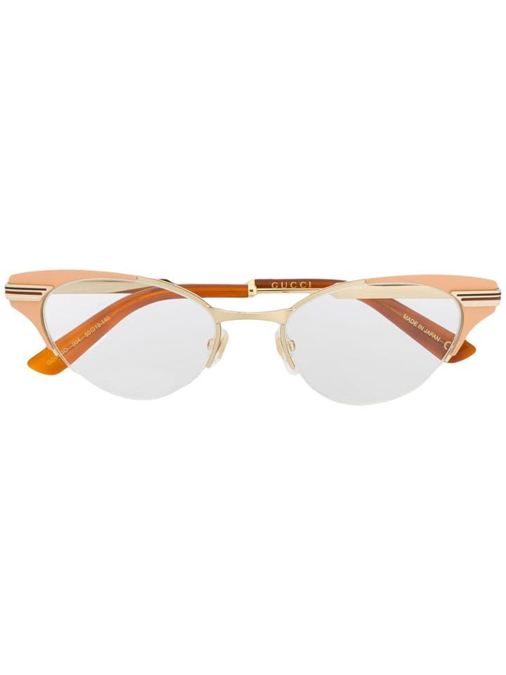 Gucci Eyewear Cat Eye Frame Glasses - Pink