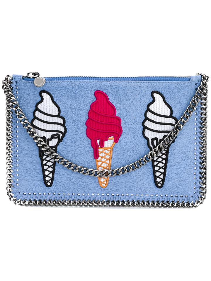 Stella Mccartney - Ice Cream Falabella Bag - Women - Polyester - One Size, Blue, Polyester