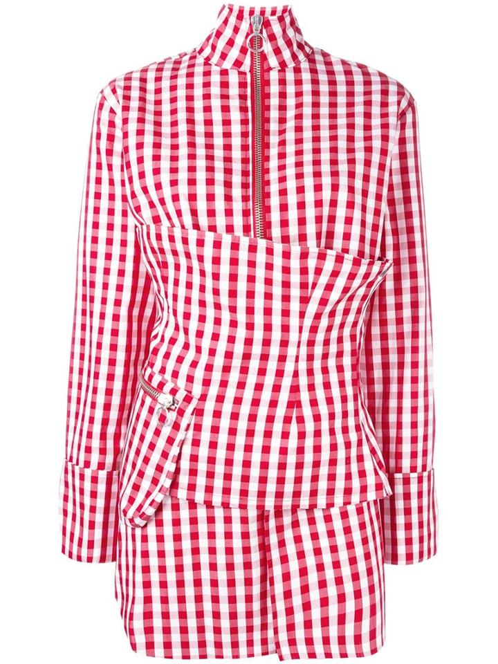 Marques'almeida Wrap Detail Checked Shirt