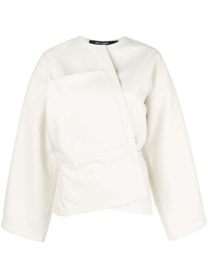 Sofie D'hoore Asymmetric Cropped Jacket - Grey